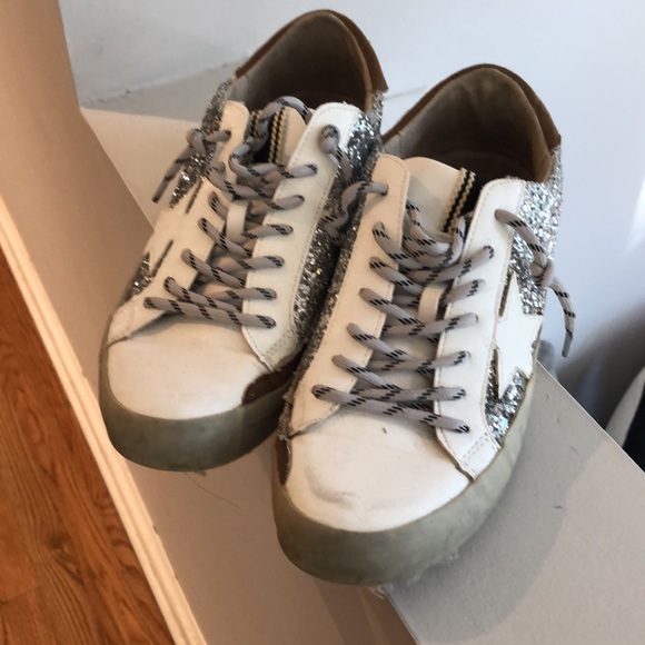 Shu Shop glitter and leather sneakers ❤️ - Picture 4 of 7